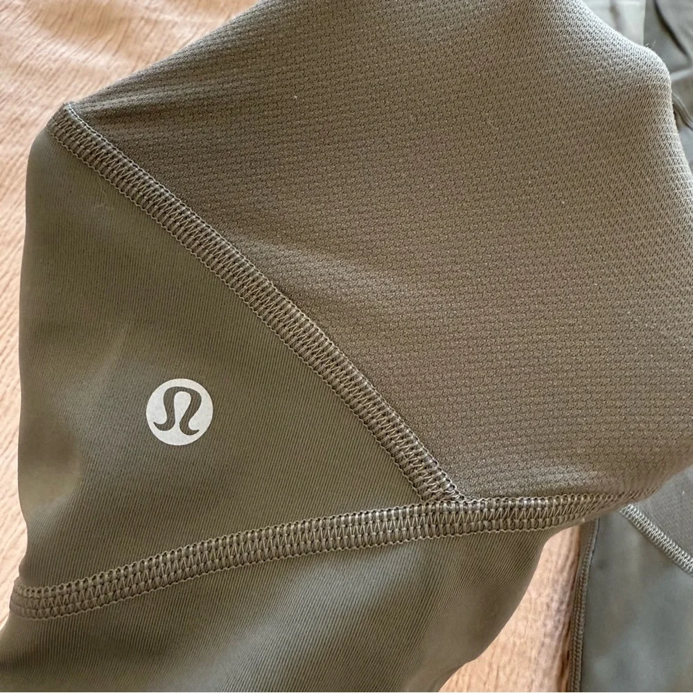 lululemon athletica Olive Green Cropped Leggings
